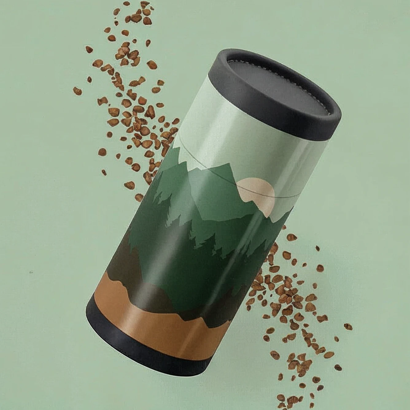 Private label instant coffee tube with custom branding